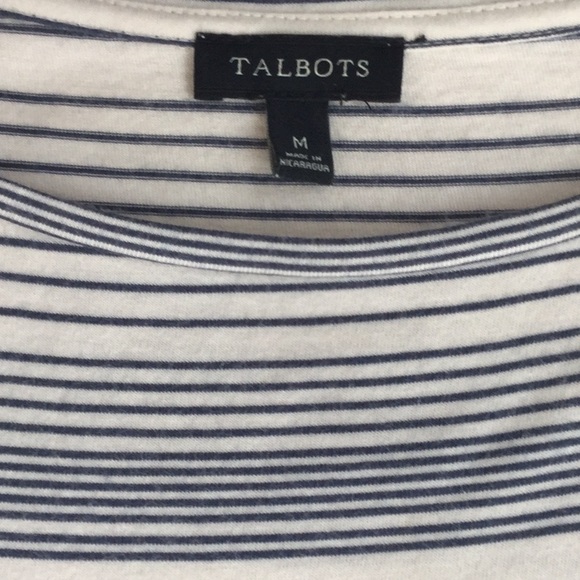 Talbots Blue Stripe Tee - Picture 5 of 6